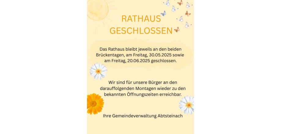 Rathaus geschlossen (Instagram-Post (4:5)) - 1