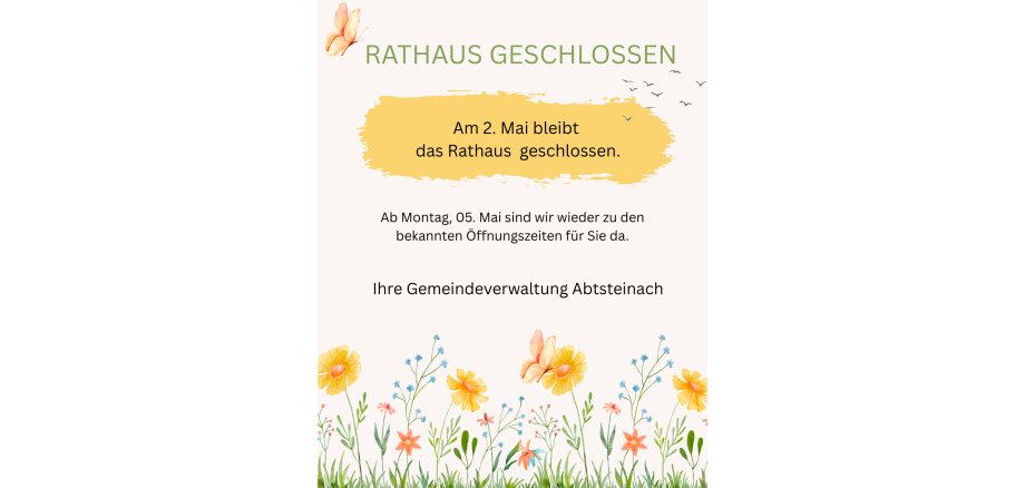 Rathaus geschlossen (Instagram-Post (4:5)) - 1